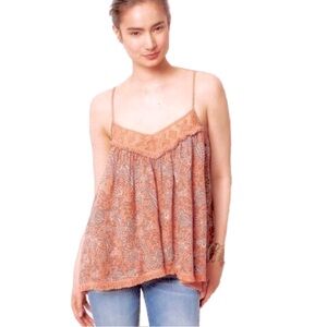 ANTHROPOLOGIE Lilka Fringe Asymmetrical Tank
